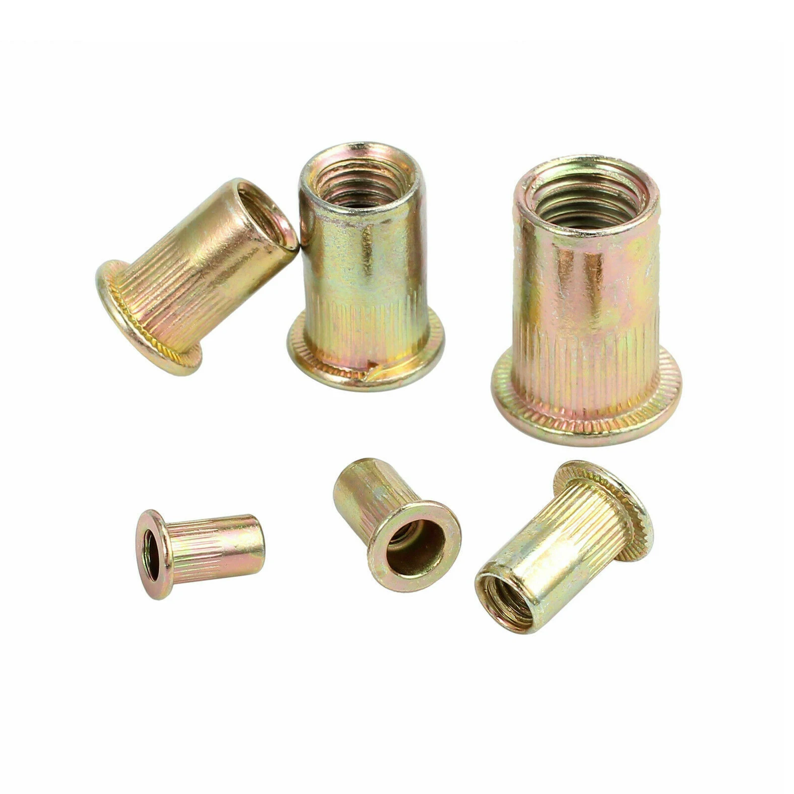 Nuts Rivnut Flat Head Threaded Rivet Insert Nutsert Rivet Nut Assort Kit