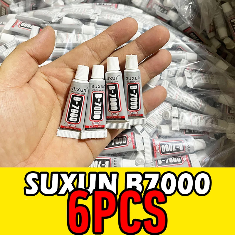 

6pcs SUXUN B7000 3ml Mobile Phone Touch Screen Super Glue Adhesive Telephone DIY Repair Point Diamond Jewelry Glass Glue