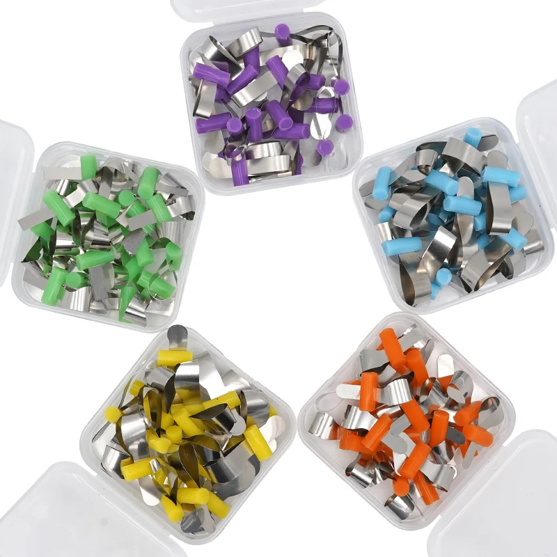 20pcs/box Dental Forming Sheet Orthodontic Sectional Contoured Metal Matrices With Positioning Dentistry Matrix Retainer