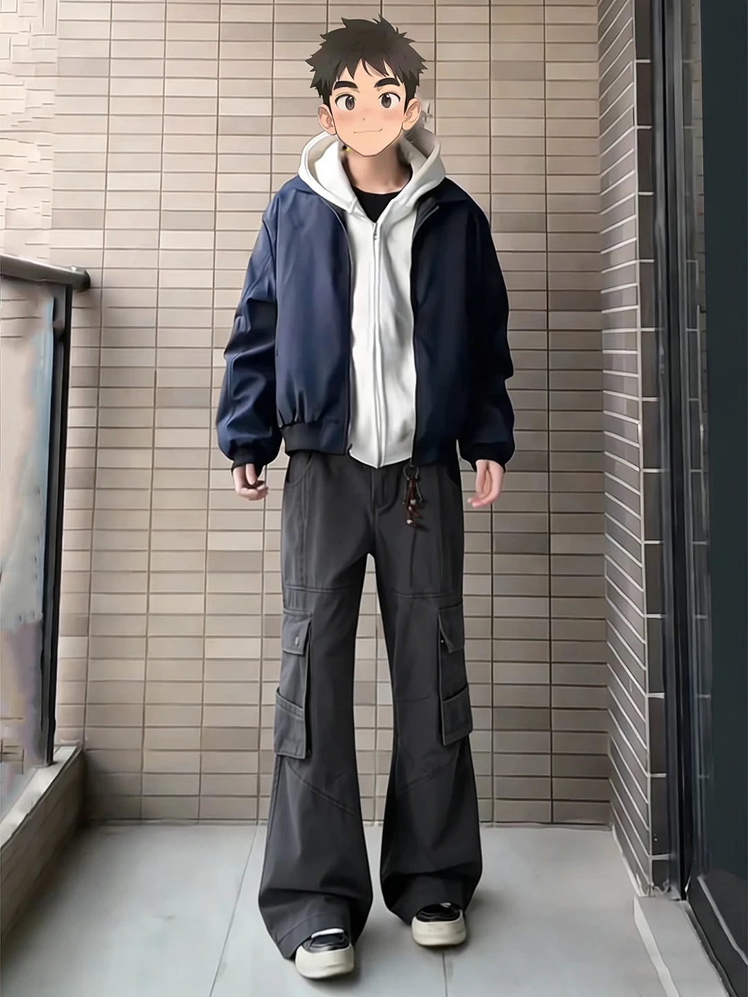 

Мужские рабочие брюки Deep ey Pleated Knife в американском стиле, прямые, широкие, расклешенные, весенние повседневные брюки Cleanfit