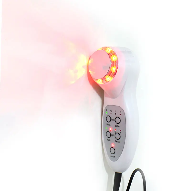 

3Mhz Ultrasonic Face Massager 7 LED Face Skin Rejuvenation Iontophoresis Care Skin Cleaner Facial Beauty 110-240V