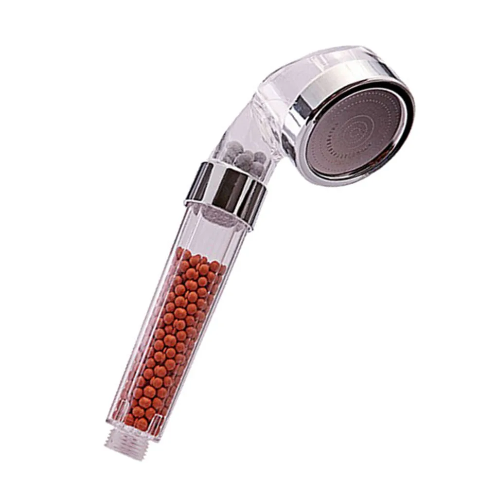 Adjustable Water Saving Shower Head with Filter Beads Handheld Massager Nozzle for Bathroom or Portable Use