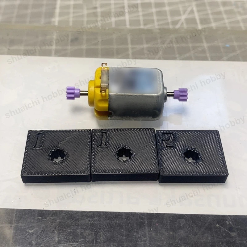 1Set Motor Gear/Aandrijfas Uitlijning Plaat voor Tamiya 4WD Auto Model 3D Gedrukt Tand Richting Uitlijning gids Hulpgereedschap