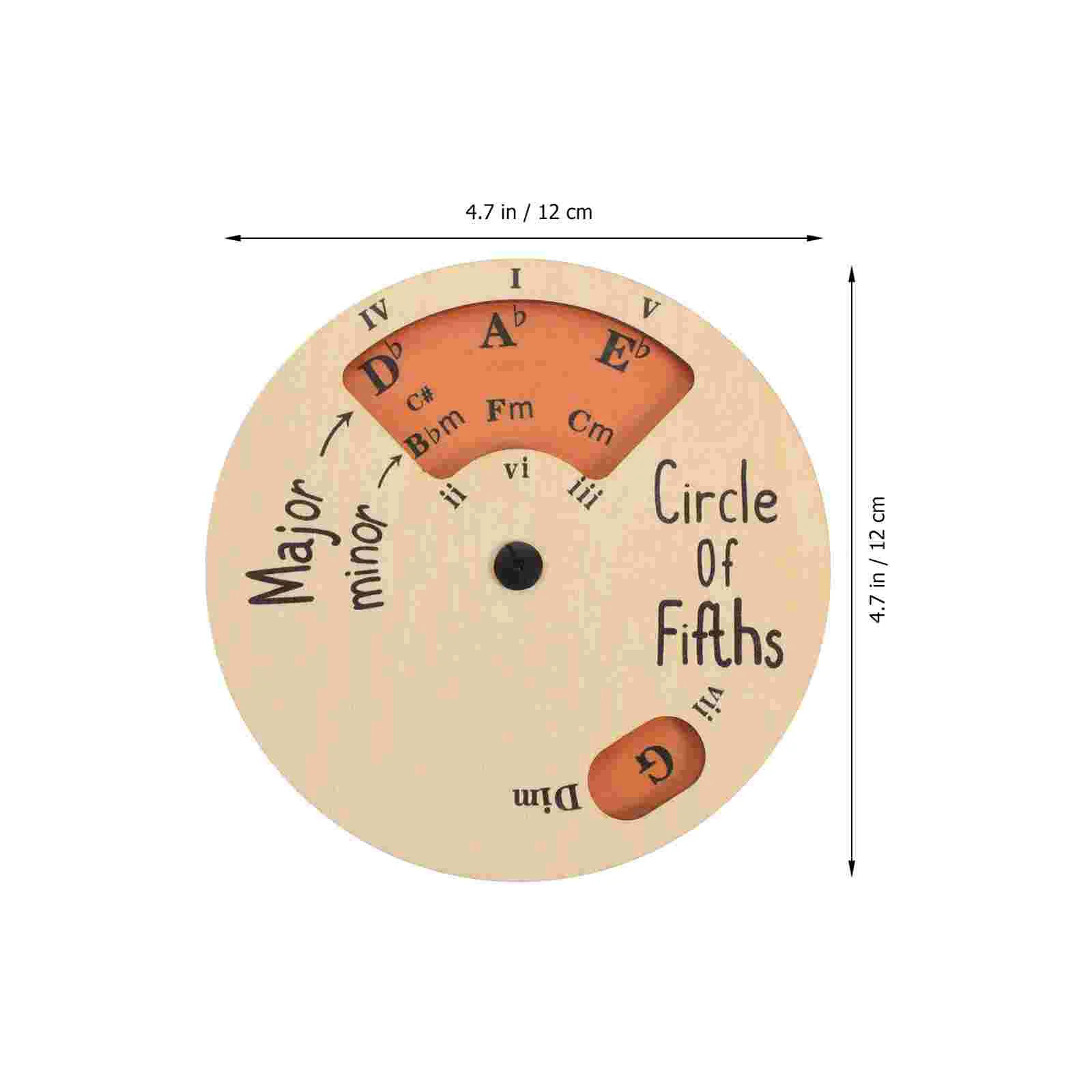 Wooden Melody Tool Music Theory General Guitar Accessories Circle of Fifths for Instruments Color Wheel Chord