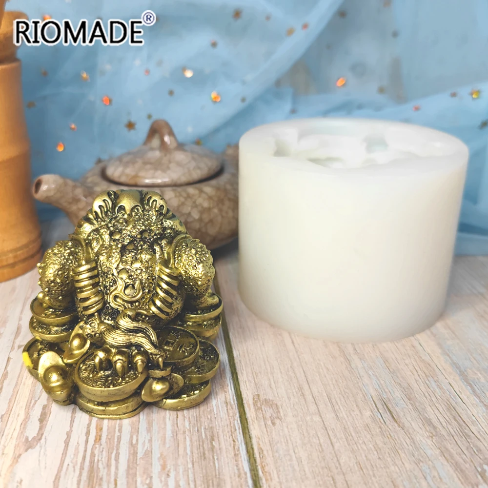 3D Chinese Styles Frog Silicone Mold For Home Ornament Decoration Tools DIY Handmade Gypsum Resin Candle Clays Making Mould