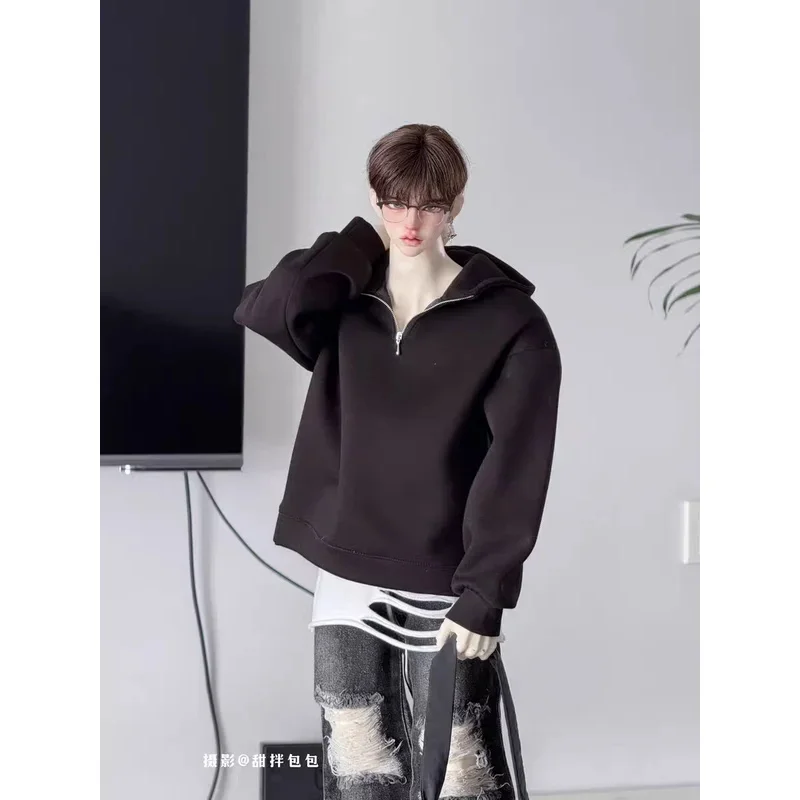 

Одежда для кукол BJD подходит для ID75 Uncle Pu, толстовка с капюшоном на молнии до середины груди, в стиле casual, для мужчин.