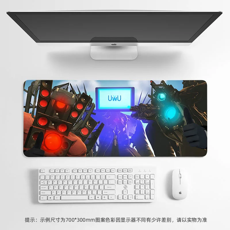 

Skibidi Toilet Cameraman mousepad HD print extra-large size gaming mouse pad gamer comic accessories desk mat