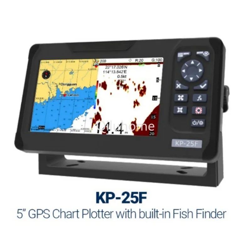 KP-25F 5-inch Marine GPS Chart Plotter with Fisher