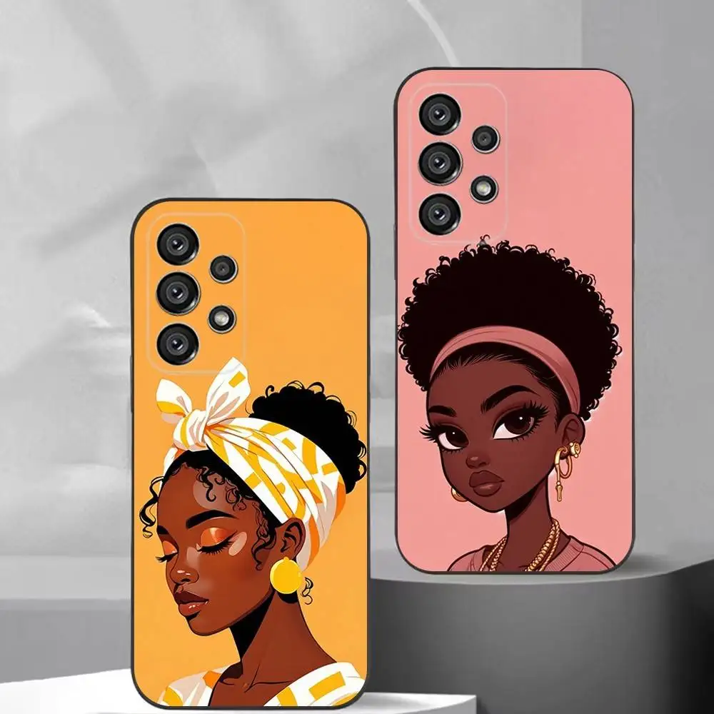 

Afro Girls Art Phone Case For Samsung S25,S24,S21,S22,S23,S30,Ultra,S20,Plus,Fe,Lite,Note,10,9,5G Black Cover