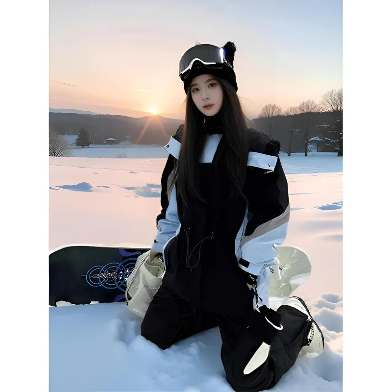 2025 Premium Winter Ski Suit Set Snowboard Jumpsuit Men Women Waterproof Windproof Thermal Insulated Outdoor Sports Ski Overalls