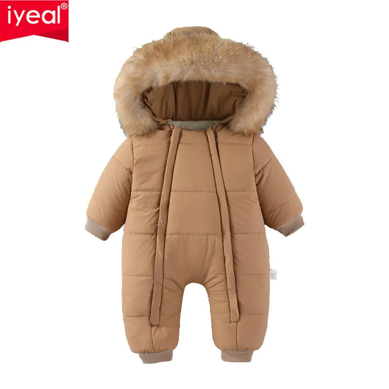 

IYEAL Baby Boys Girls Winter Snowsuit Coat Romper Hooded fur Outwear Toddler Jumpsuit Down Cotton Snow Wear Outwear Coat Jacket