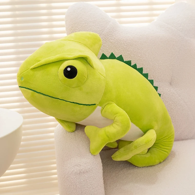 1 Pieza de 40/48 cm, Nuevo Juguete de Peluche de Lagarto Realista con Cola Rizada, Juguete de Animal de Peluche Suave, Decoración para Habitación o Coche, Regalo para Niñas y Niños