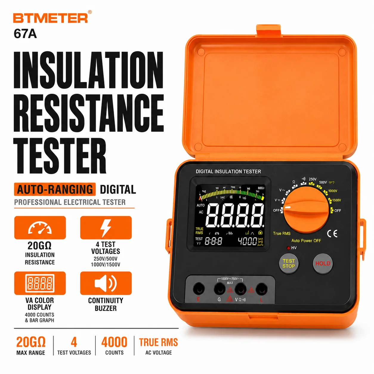 1500v-auto-ranging-insulation-tester-megohmmeter-4000-counts-trms-ac-dc-voltage-ohm-continuity-tester-with-data-hold-backlight