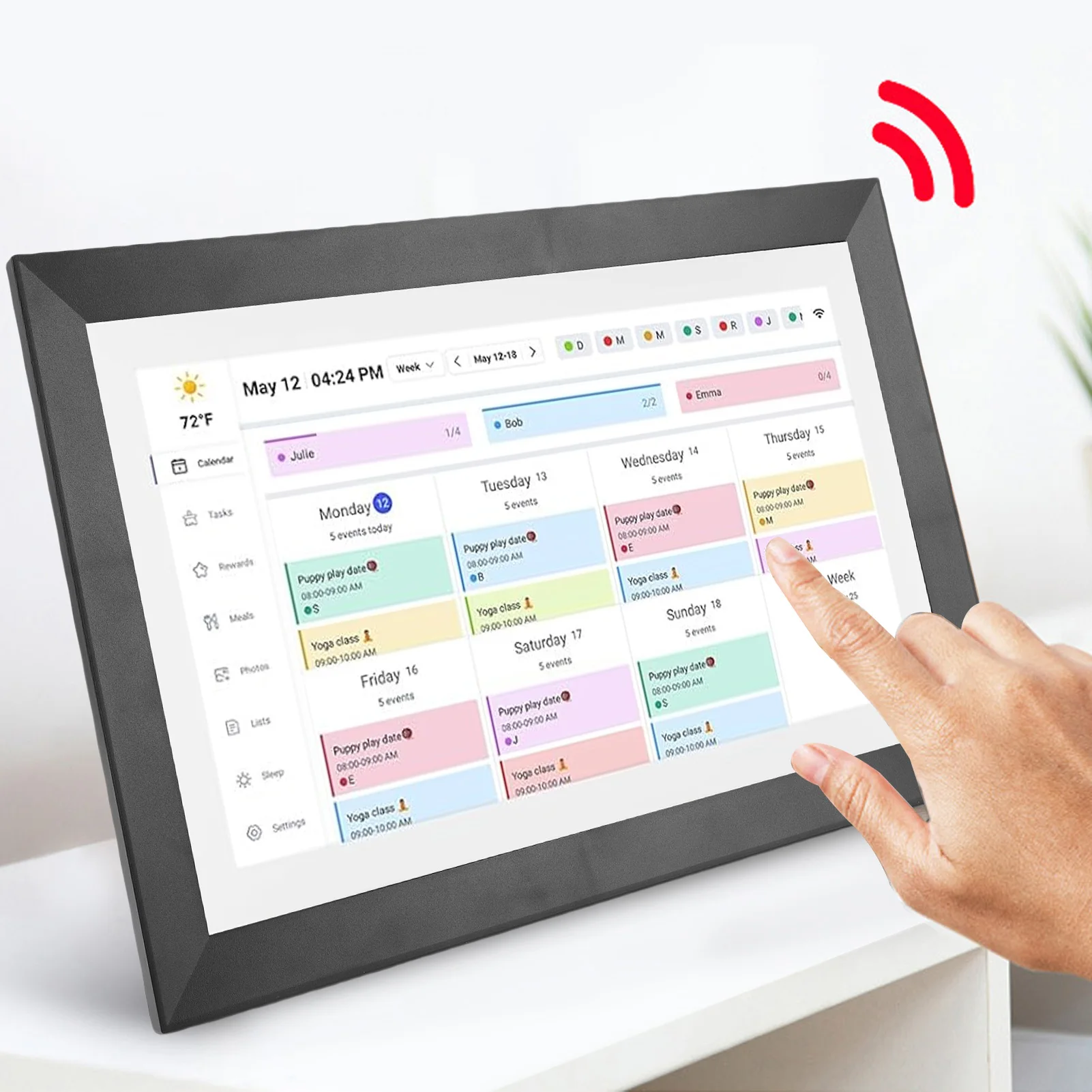 

15.6 Inch 1080P Digital Calendar Planner Touchscreen for Family WiFi Interactive Display Wall Planner Digital Calendar with APP