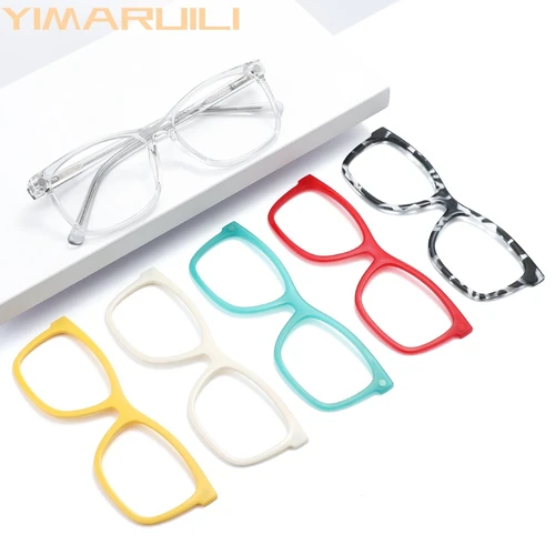 YIMARUILI, gafas magnéticas multicolores para hombres y mujeres, montura ultraligera TR90, tendencia de moda, gafas graduadas ópticas pequeñas