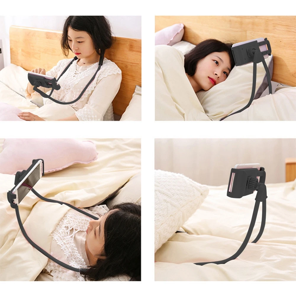 Flexible Mobile Phone Holder Hanging Neck Lazy Necklace Bracket Bed 360 Degree Phones Holder Stand For iPhone Xiaomi Samsung view 6
