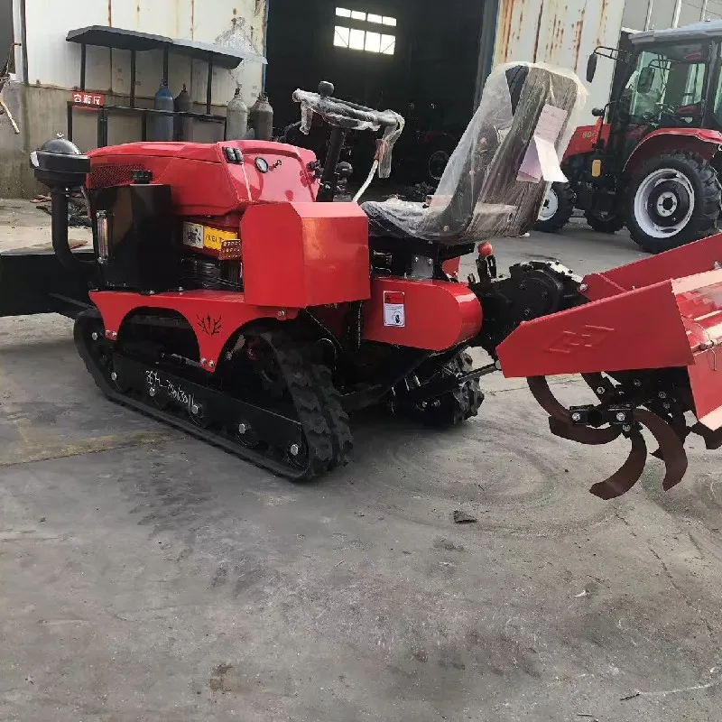 25HP Rotary Cultivator Multifunctional Tracked Automatic Rotary Tiller Crawler Tractor