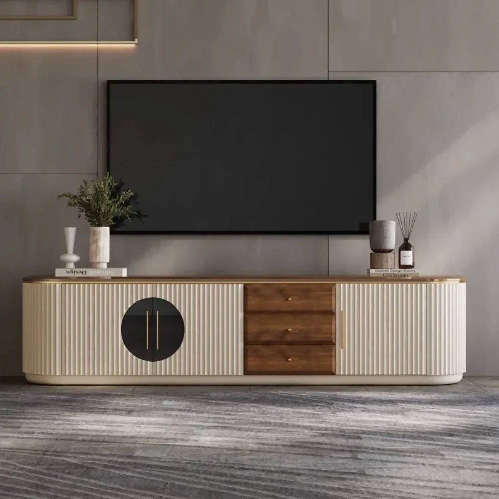 Minimalist Luxury Rooms Tv Stands Long Large Standing Storage Mueble Tv Ground Design Modern Drawers Living Room Home Furniture