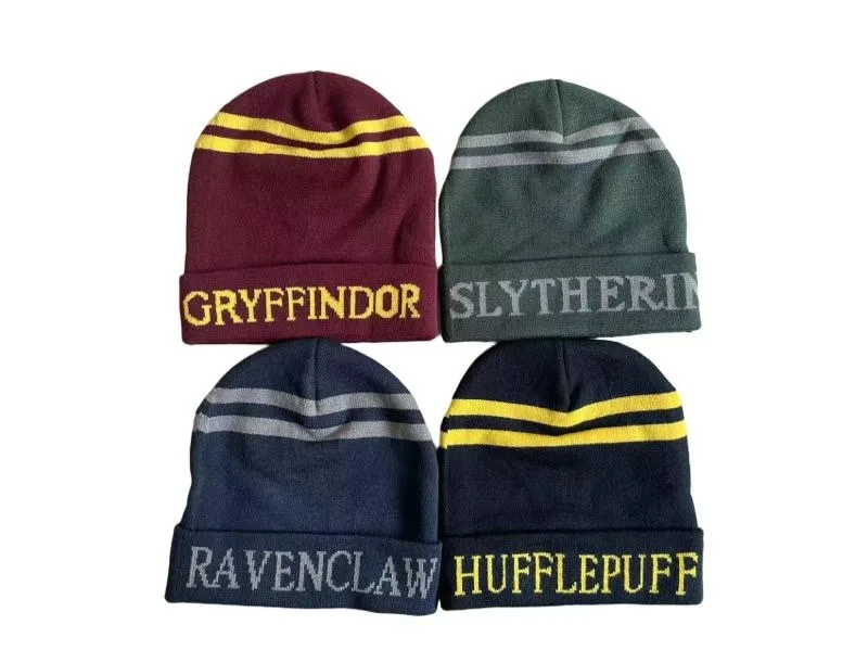 Harries Potter Hat Gryffindor Hufflepuff Slytherin Letters Movie Peripherals Cosplay Warm Decorative Accessories Kids Gifts Toys