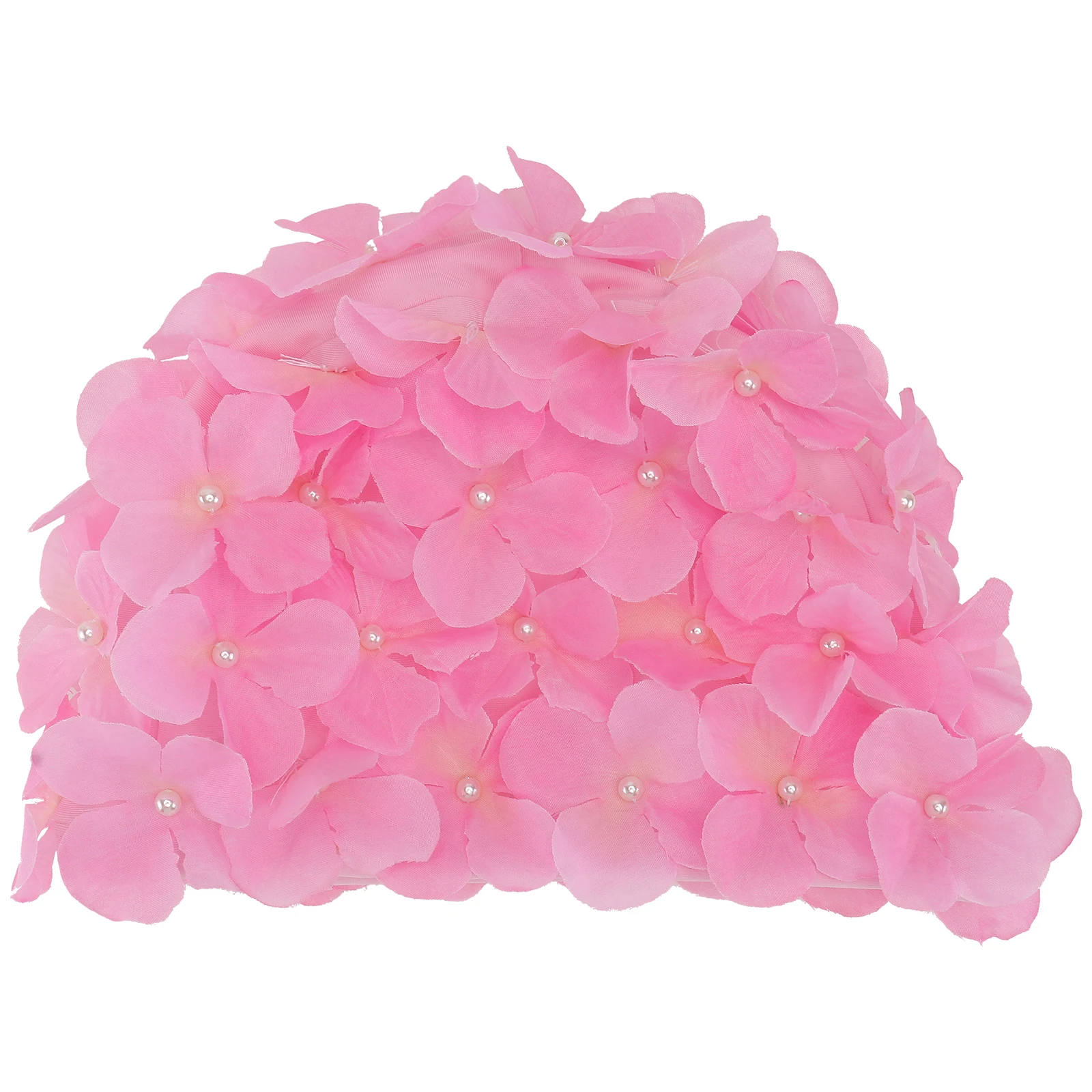 

Three Dimensional Swim Cap Pink Flower Swim Cap Hat for Women Bathing Reusable Durable AntiSkid Swimming Accessories
