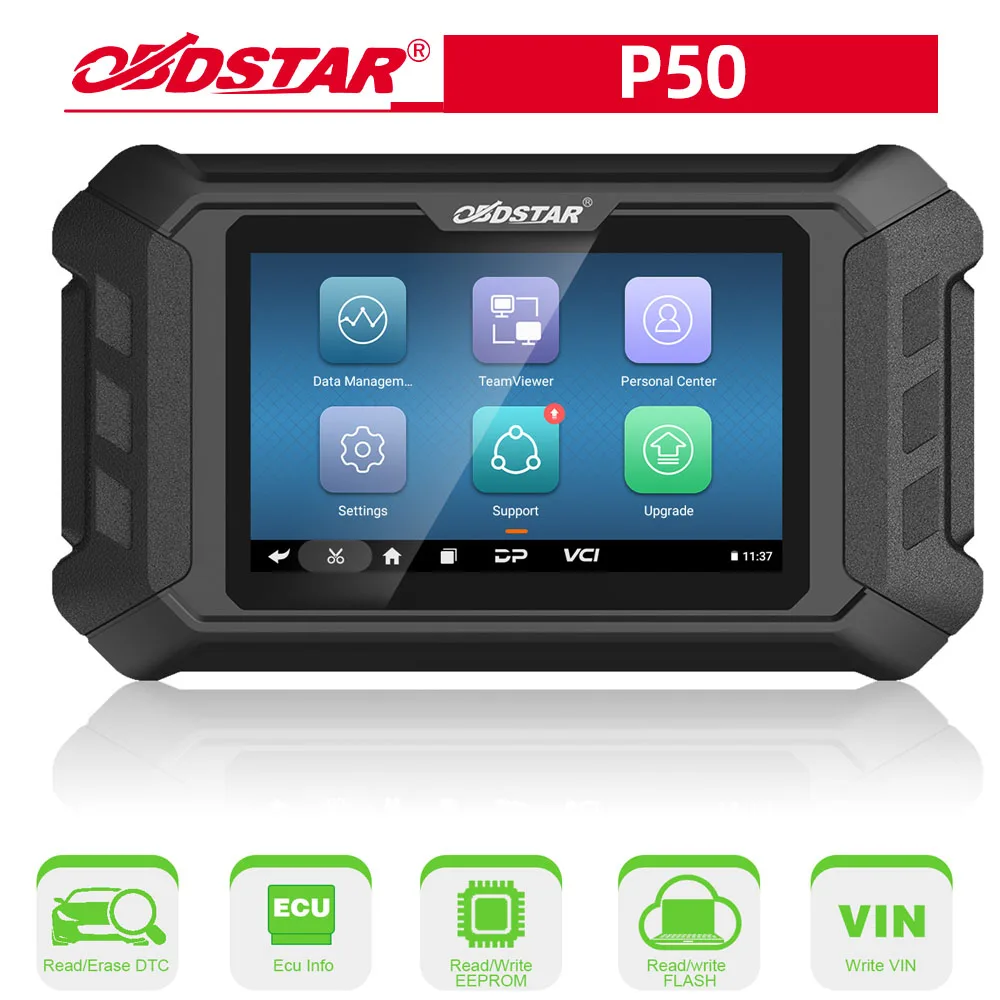 OBDSTAR P50 Airbag Reset Tool OBD2 Covers 86 Brands and 11600+ ECU Part No. by OBD/Bench Support Battery Reset/ SAS Reset