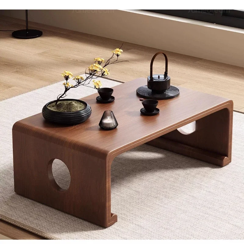Simple Solid Wood Coffee Table Modern Bay Window Small Table Home Bedroom Low Tables Light Luxury Living Room Sitting Tables