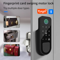 Tuya Smart Fingerprint Door Lock Outdoor Gate Lock Password IC Card NFC Remote App Unlock Home Electronic Rim Bolt Motor Locks