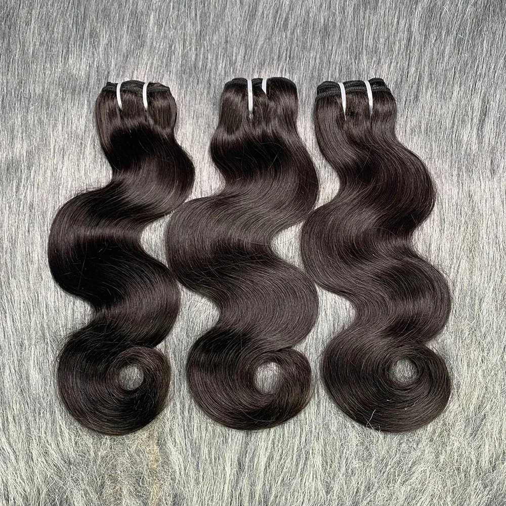 Extensiones de cabello humano ondulado brasileño para mujeres negras, mechones sueltos, cabello humano virgen crudo, solo extensiones de cabello humano