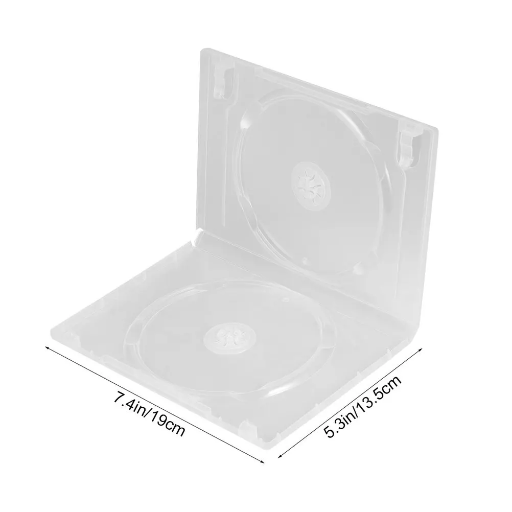 12Pcs Premium Clear Cd Dvd Case Box Storage Organizer Plastic Built Tough Long Life Dustproof Scratch Prevention Ideal for Cd