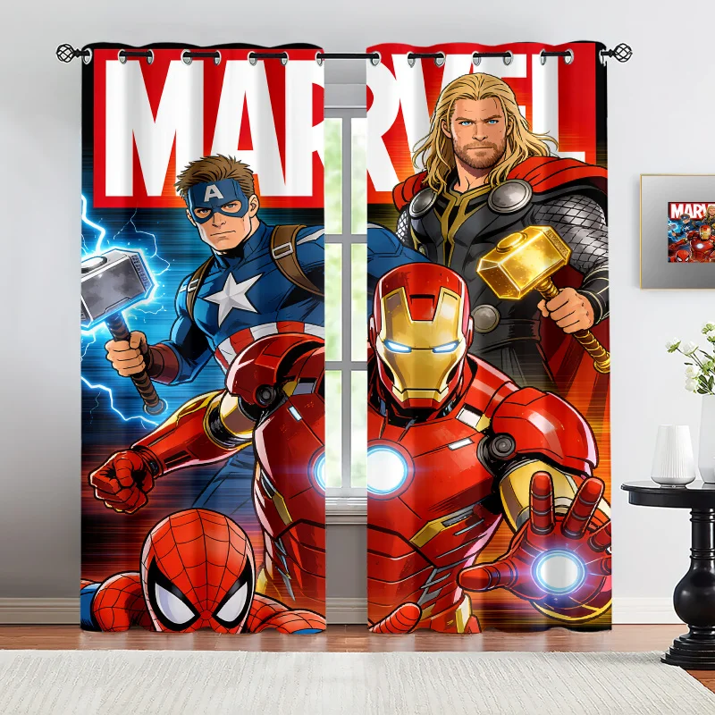 

Затемняющие шторы Marvel Superhero с изображением Человека-паука, блокирующие 85% света, шумопоглощающие, для спальни мальчика