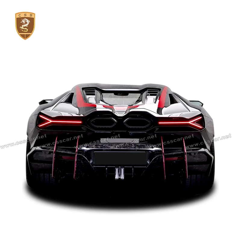 For Lamborgini Revuelto New Upgrade MSY Style Dry Carbon Fiber Rear Bumper Splitter Car Back Diffuser Lip Spoiler Replace Parts