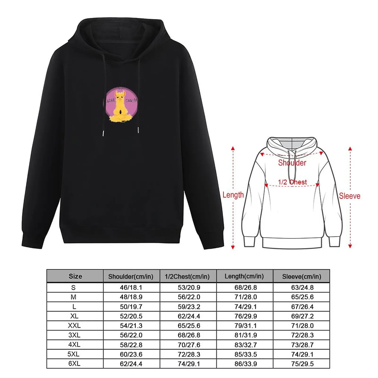 No LLAMA dRAMA Pullover Hoodie korean style clothes men's clothing hoodie streetwear