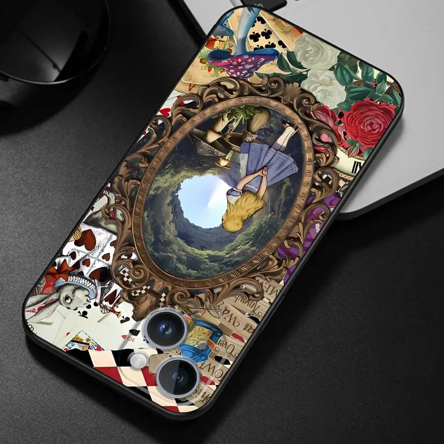 حافظة لهاتف آيفون XR 15 16 14 Plus 13 12 11 17 Pro Max XS Max 17Air 7 8 Disney Cute Alice