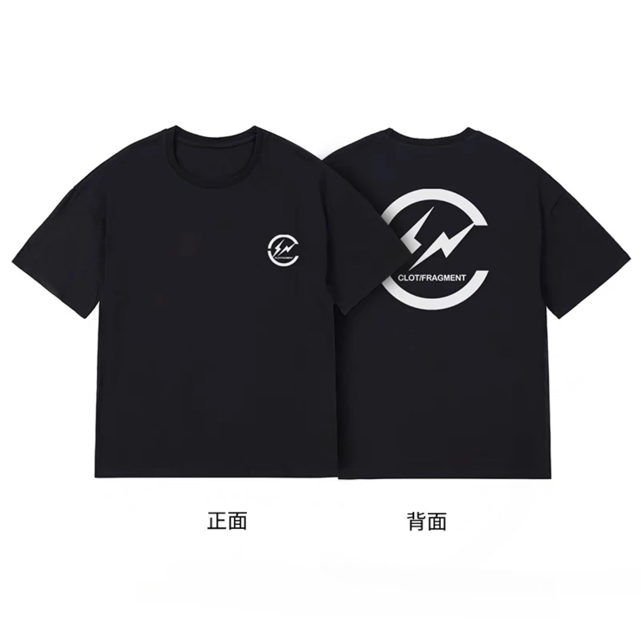 

Хлопковая свободная хлопковая футболка с круглым вырезом и короткими рукавами для совместной работы Хироши Фудзивара для спорта и отдыха