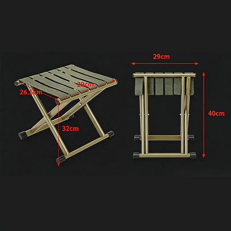Portable Folding Mazar Stool Thick Lightweight Fishing Stool Mini Backless Chair for Outdoor Camping Hiking Picnic Travel Field