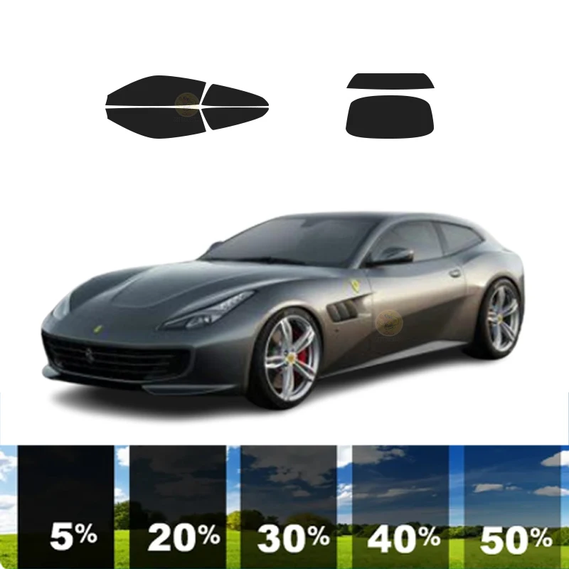 

precut Removable Window Tint Film For Car 100% UVR 5%-35%VLT Heat Insulation Carbon ﻿For FERRARI GTC4 LUSSO 2 DR COUPE 2017-2019