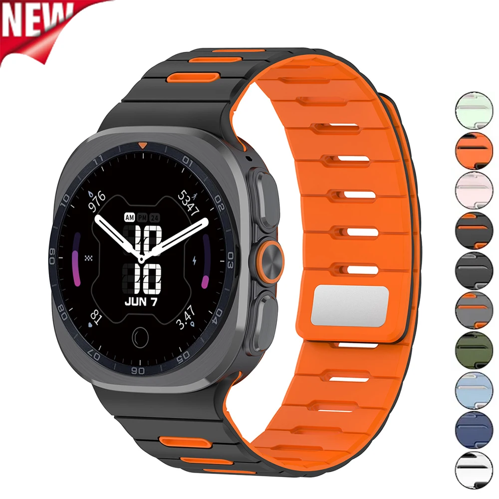 Silikonarmband für Samsung Galaxy Watch 9/8/8Classic 40mm 44mm 46mm Sport Magnetband für Galaxy Watch Ultra 2 7 2025 Armband