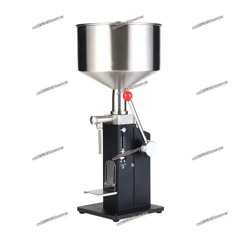 Manual Liquid Filling Machine 5-50ml/10-100ml Adjustable Bottle Filler for Sauce Honey Juice Beverage Water - 10L Capacity