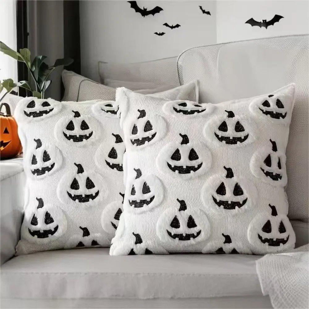 

New Halloween Throw Covers Pumpkin Pattern Soft Warm Pillowcase 18x18 inch Cases Holiday Decor