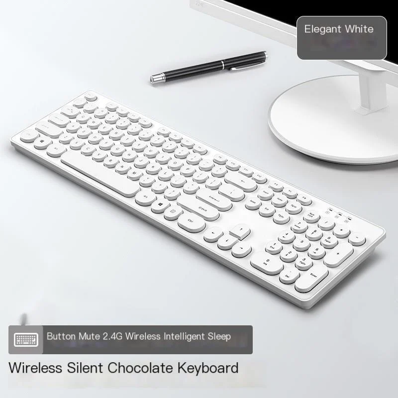 

Silent Keyboard and Mouse Set 2.4G Wireless USB Punk Keyboard Ergonomics Gaming Keypad For PC Computer Laptop Girls Office