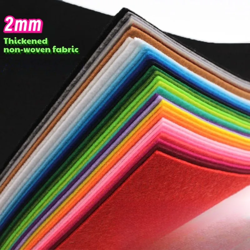 2mm Thickness 50x50cm Squares Nonwoven Fabric Felt DIY Sewing Toys Crafts Gift Handmade Fabric Weaving Accessories 18 Color