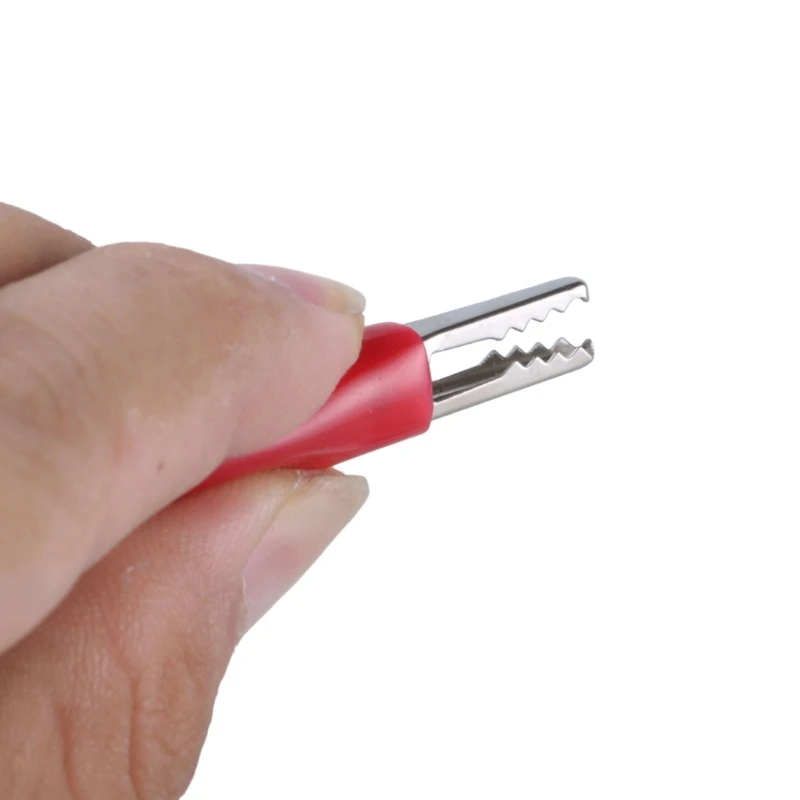 1M Power Test Cable Double Ended Clip Set Electric Test Leads Crocodiles Test Clips Easy to Use and Longlasting for Electronics