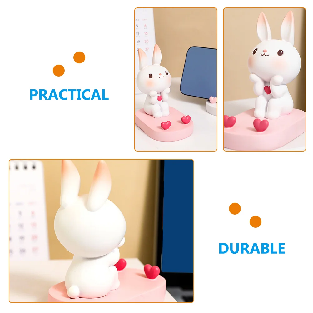 Rabbit Phone Holder Creative Desk Stand Bunny Multi-function Smartphone Cute Rack Desktop Adornment Bed