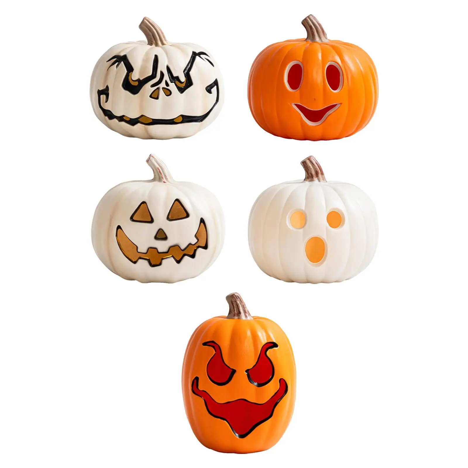 Halloween Pumpkin Light Resin Pumpkin Sculpture for Garden Party Props Patio