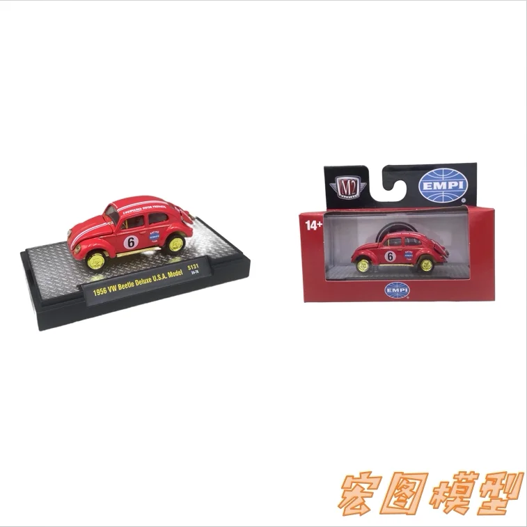 M2 Machines 1:64 1956 Beetle Deluxe U.S.A. Model diecast alloy car model Children's toys and gifts