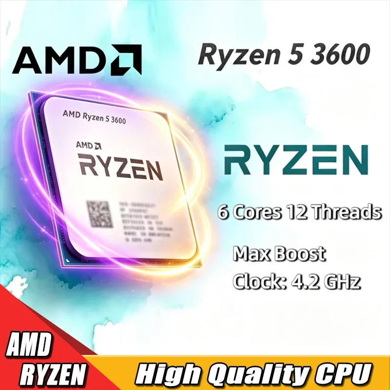 Процессор AMD Ryzen 5 3600 (AMD R5 3600), 6-ядерный, 12-поточный, 4.4 ГГц, разблокированный, для настольных ПК, сокет AM