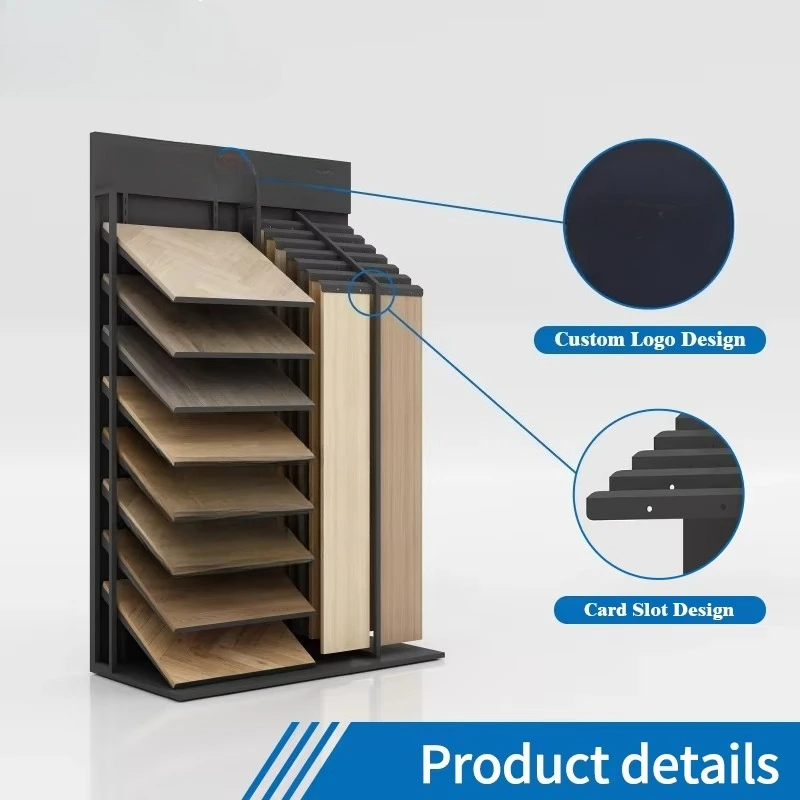 &c Customize Double Row 2 mm Thickness Retail Store Fixtures Mdf Engineered Wood Laminate Flooring Lvt Display Stand