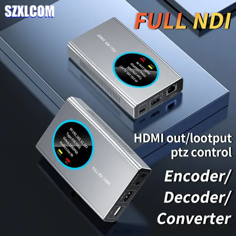 SZXLCOM 1pcs~10pcs ndi encoder/decoder hdmi/FULL NDI/poe/usb video encoder for live streaming ndi to hdmi converter decoder