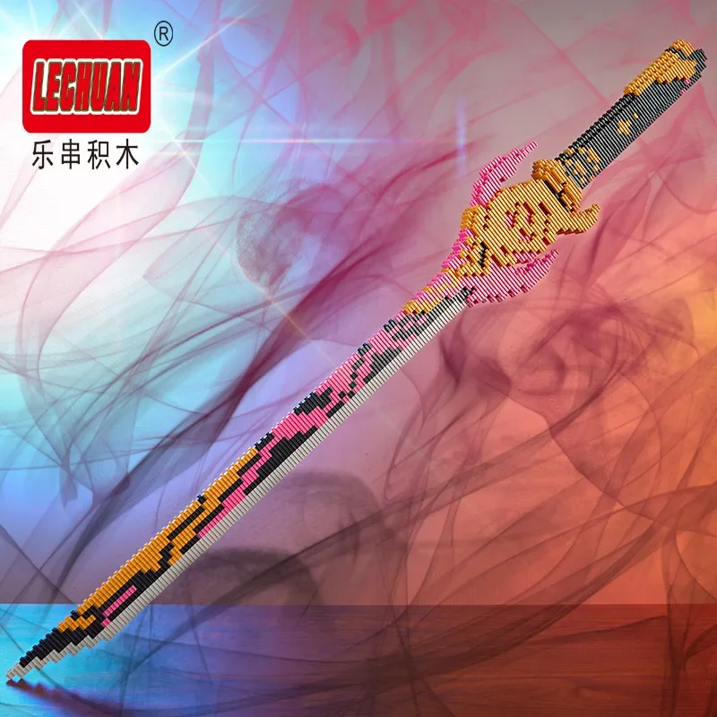 One Piece Sword Linkgo Micro Building Blocks DIY Demon Knife Blade Swords Frame Arms Equipment Accessories Game Model Toys