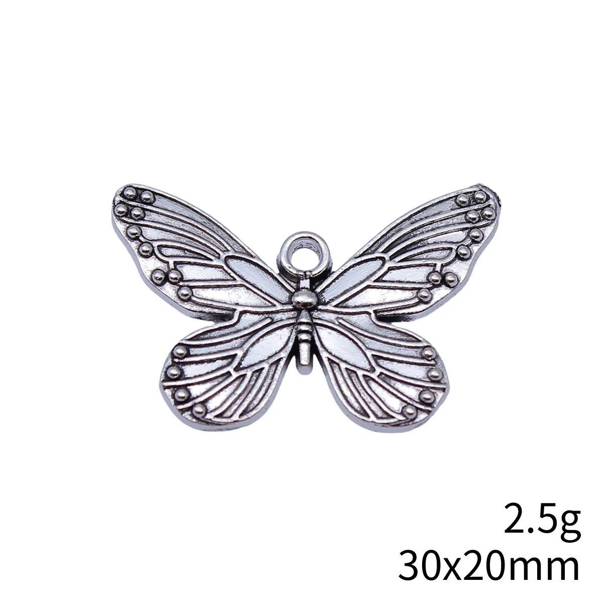 20pcs 30x20mm(1.18x0.79inch) Antique Silver Color Butterfly Charms Pendants DIY Jewelry Making Accessories